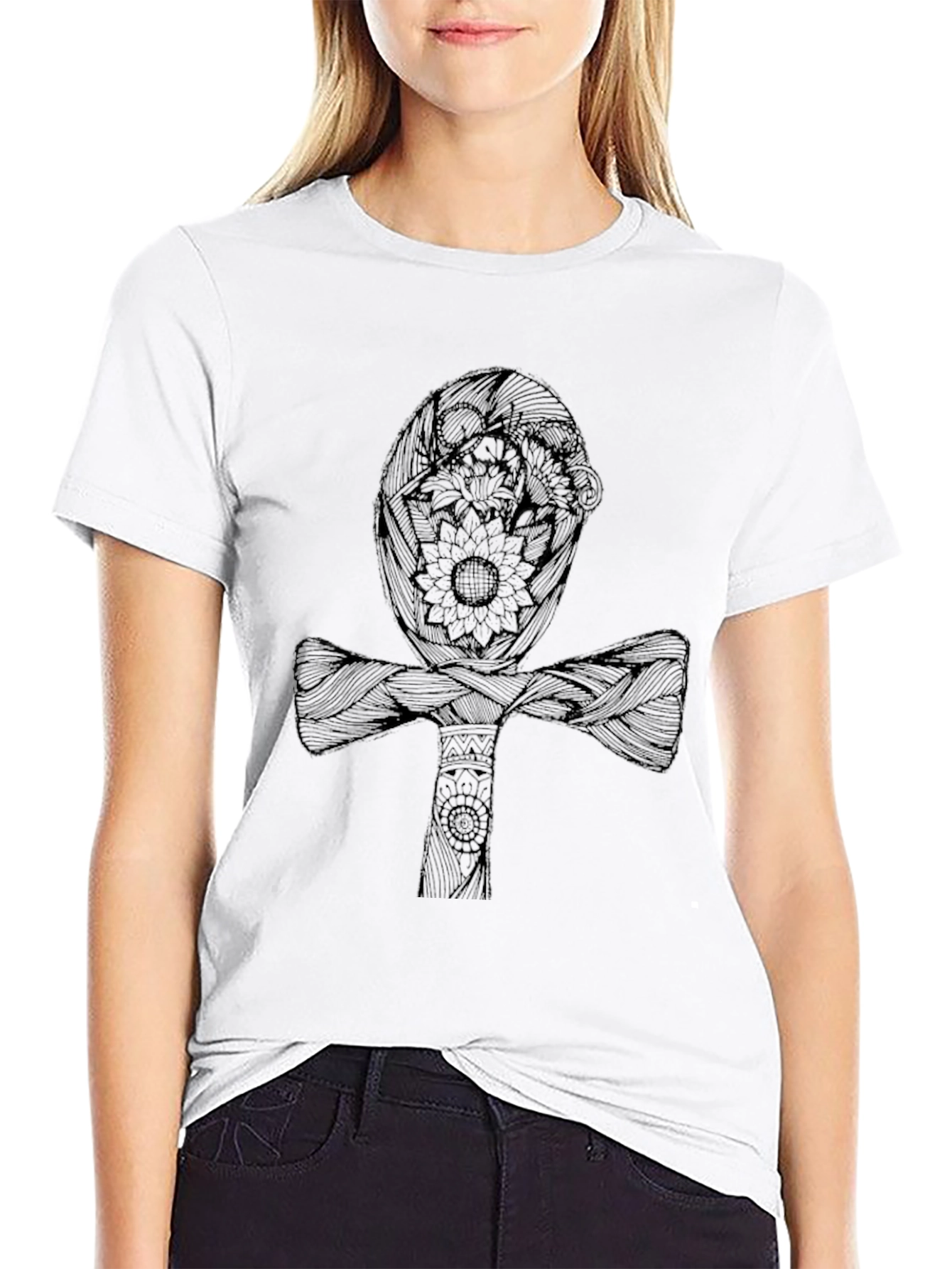 Ankh Graphic Black T-Shirt