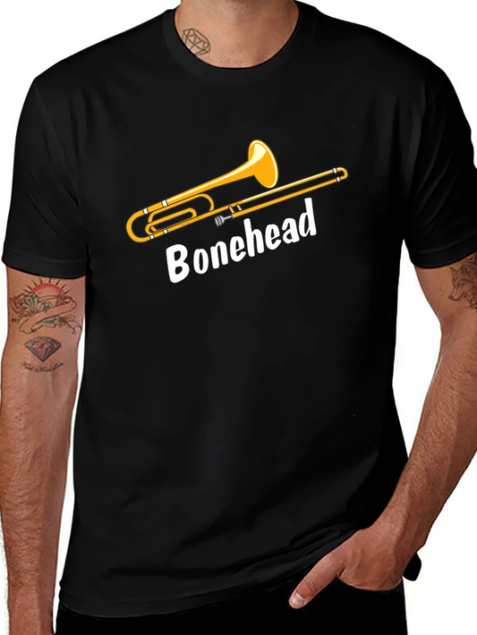 Bonehead Trombone Player T-Shirt - Black