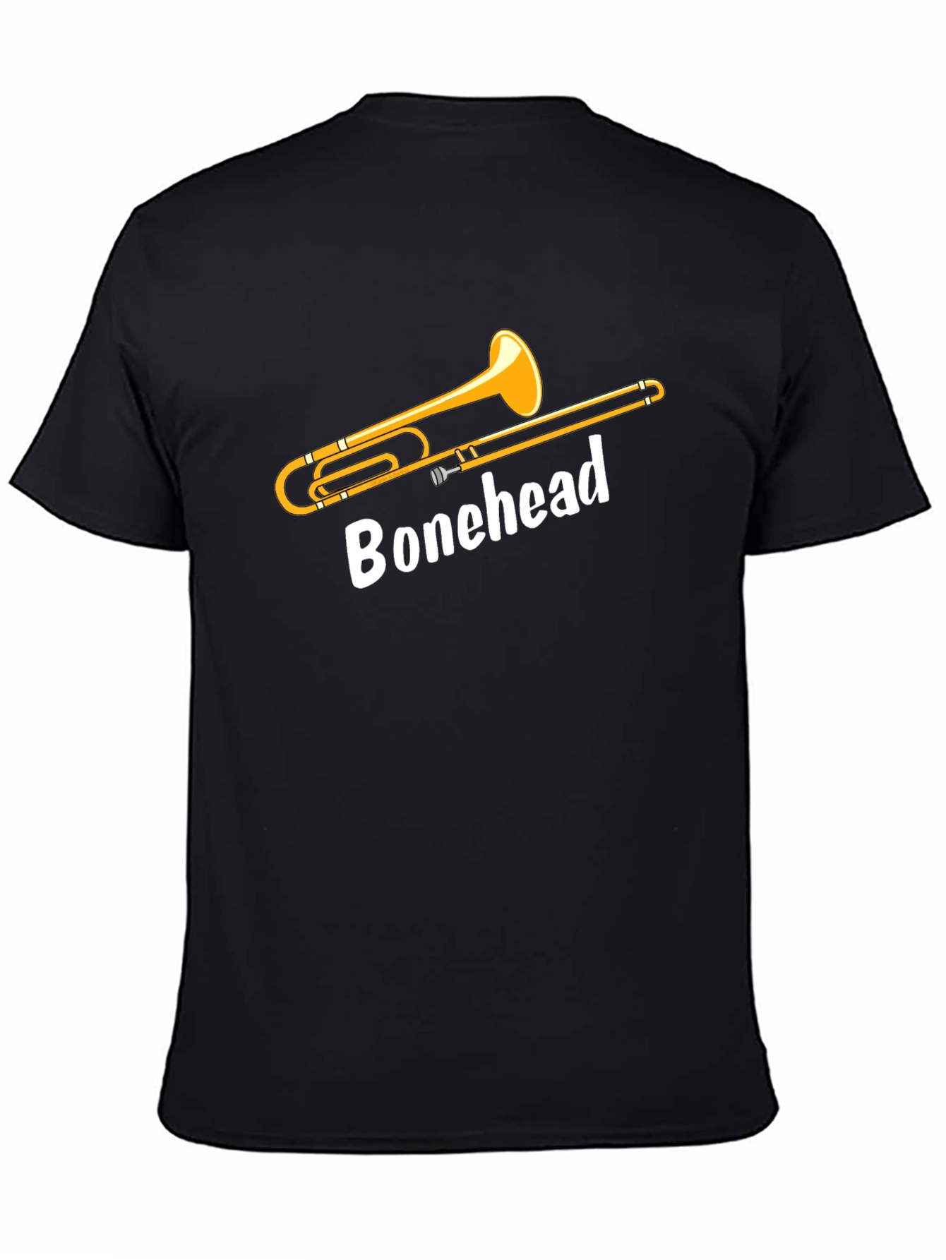 Bonehead Trombone Player T-Shirt - Black