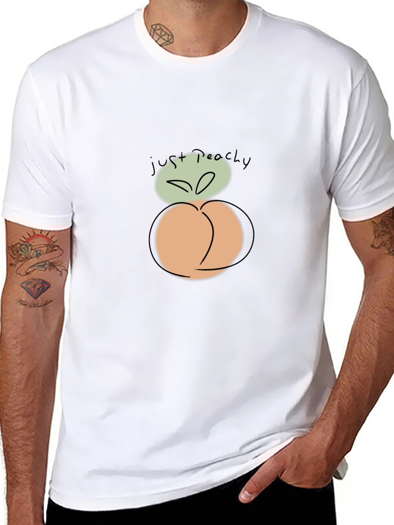 Just Peachy Graphic Tee - Soft Cotton Blend