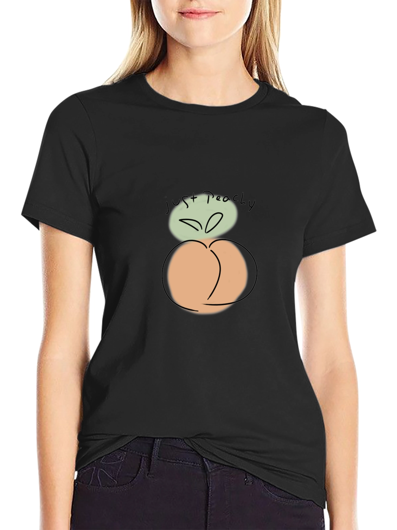 Just Peachy Graphic Tee - Soft Cotton Blend