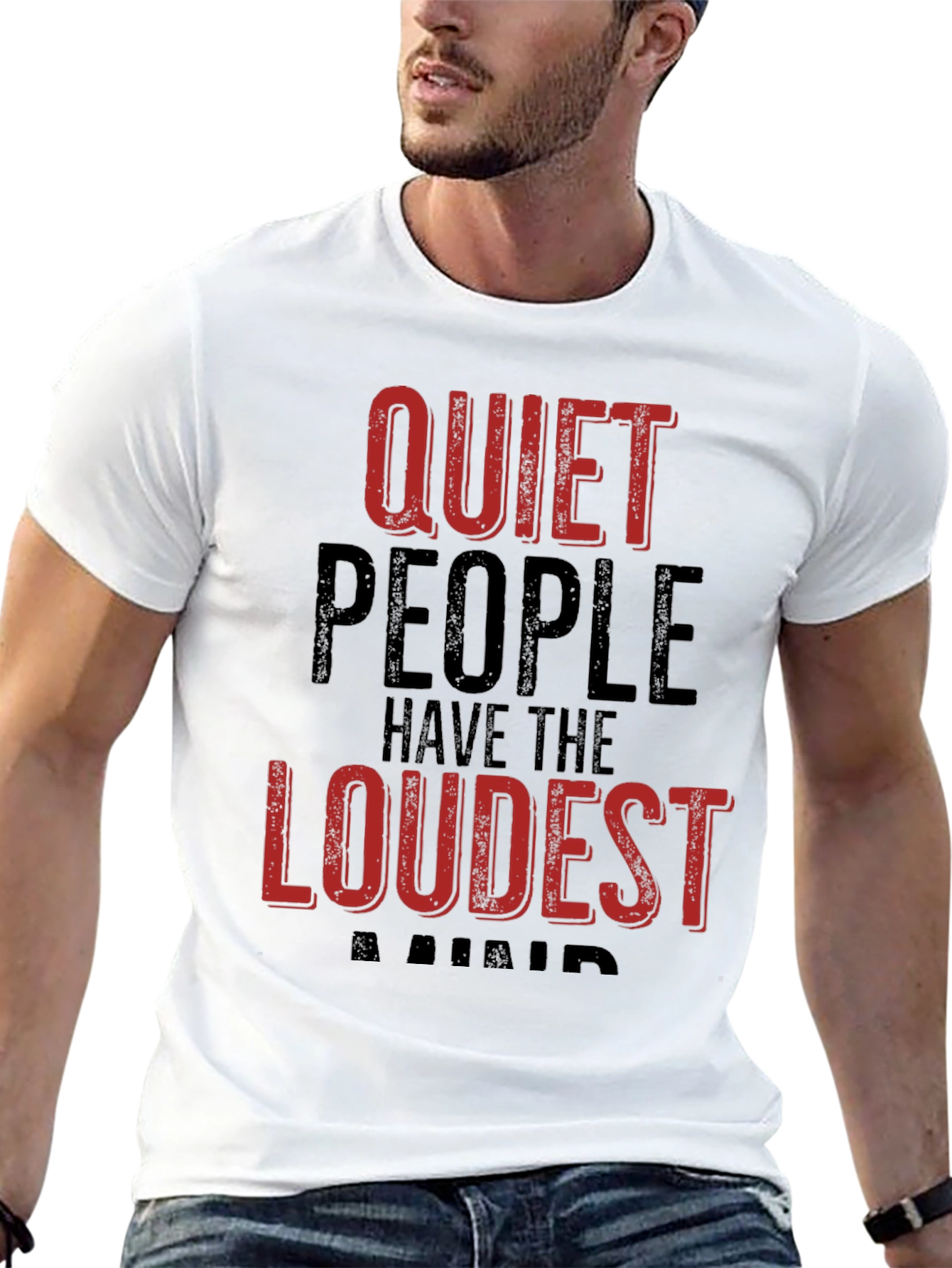 Quiet People Loudest Minds Graphic Tee - Black