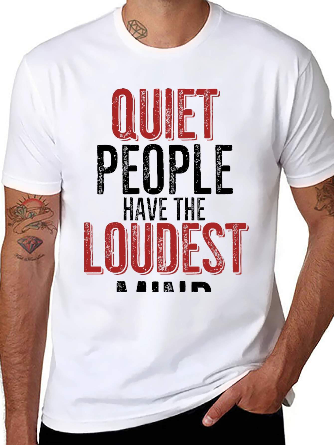 Quiet People Loudest Minds Graphic Tee - Black