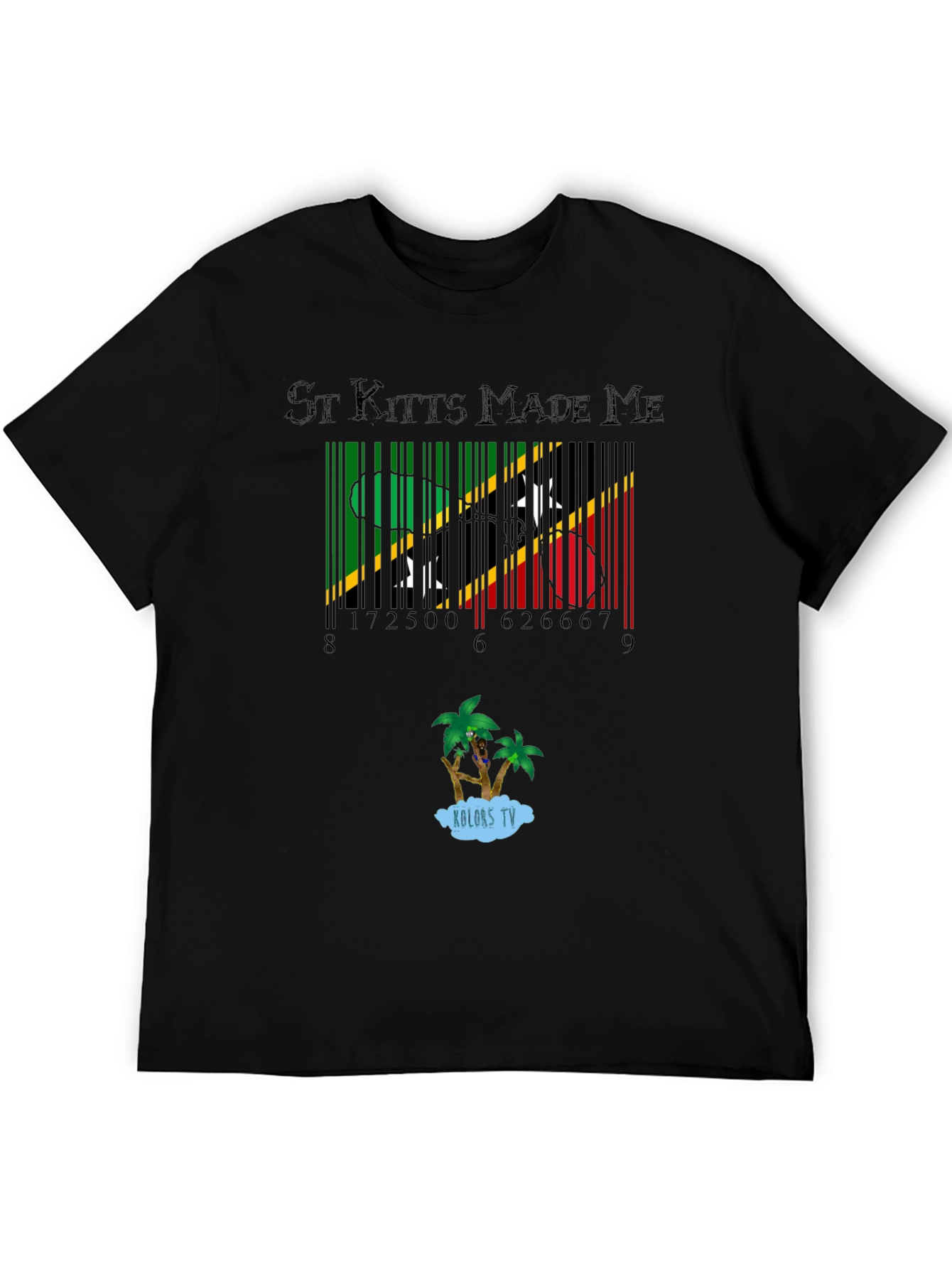 St. Kitts Made Me Barcode Graphic Tee