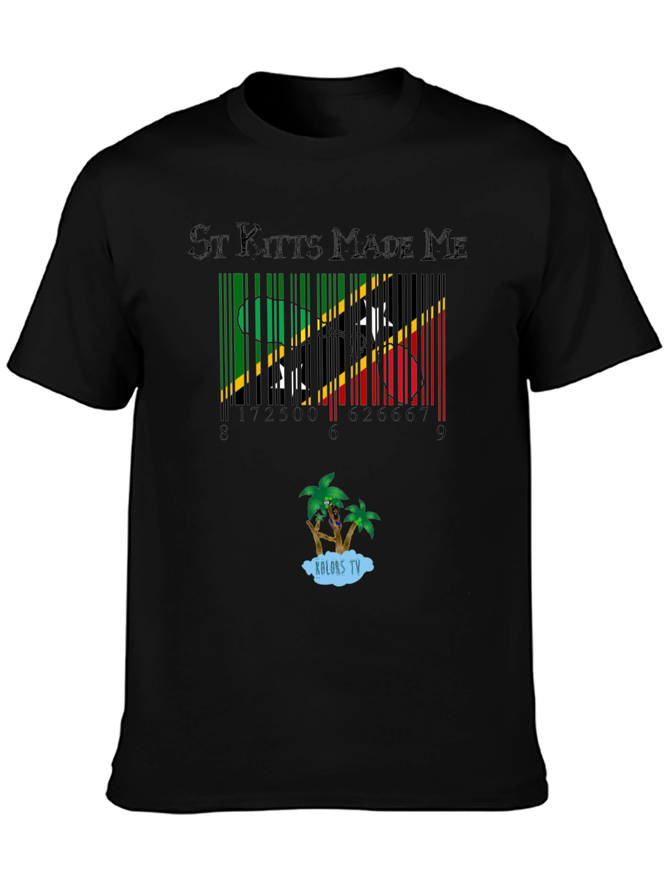 St. Kitts Made Me Barcode Graphic Tee