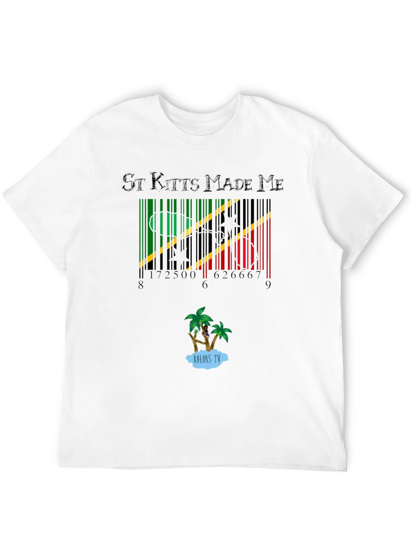 St. Kitts Made Me Barcode Graphic Tee