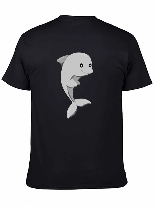 Cute Cartoon Dolphin Graphic Tee