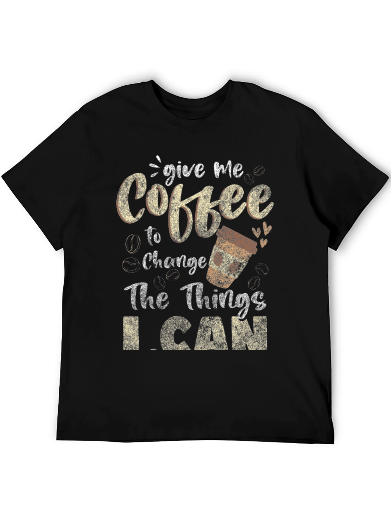 Coffee Change Things Graphic Tee - Black