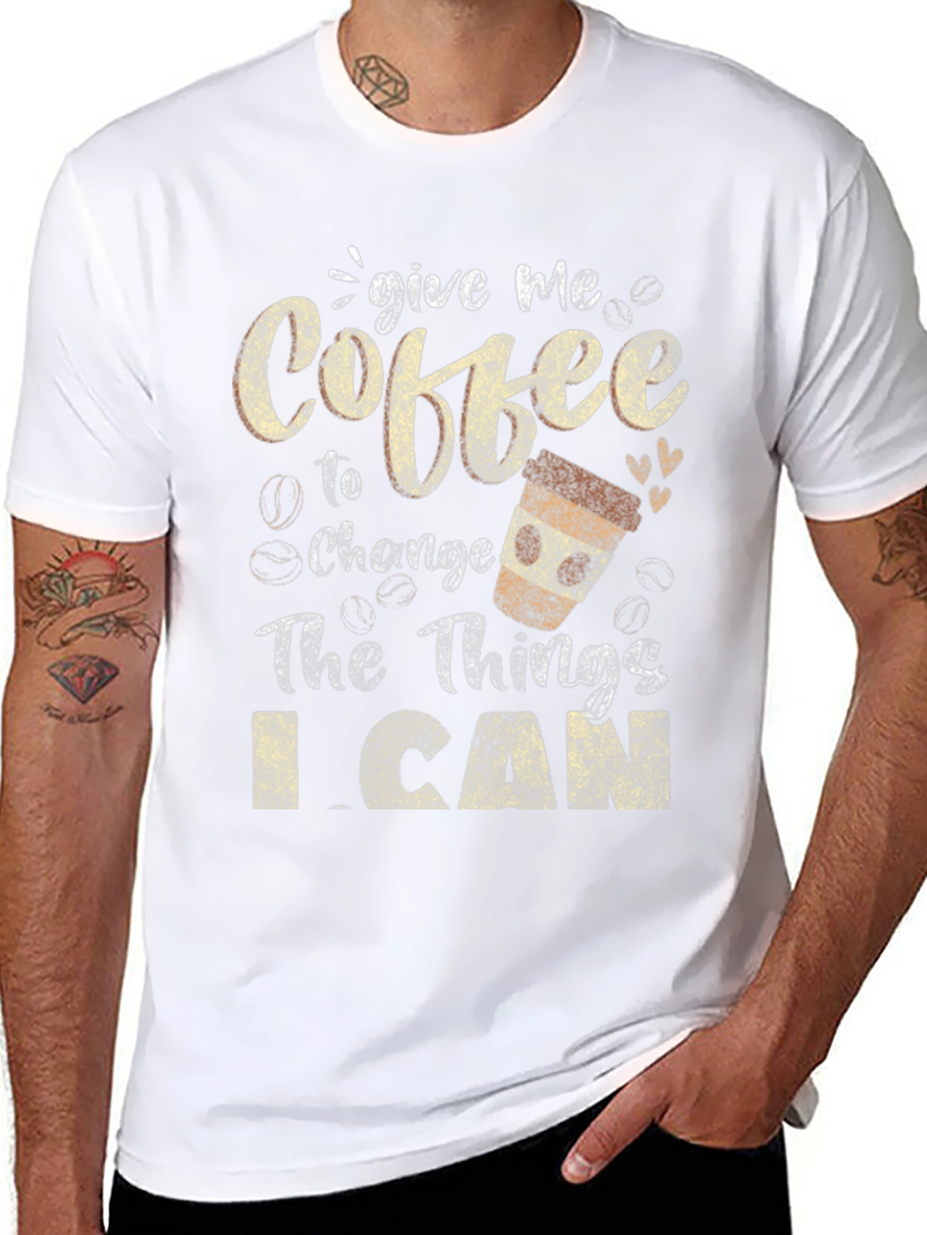 Coffee Change Things Graphic Tee - Black