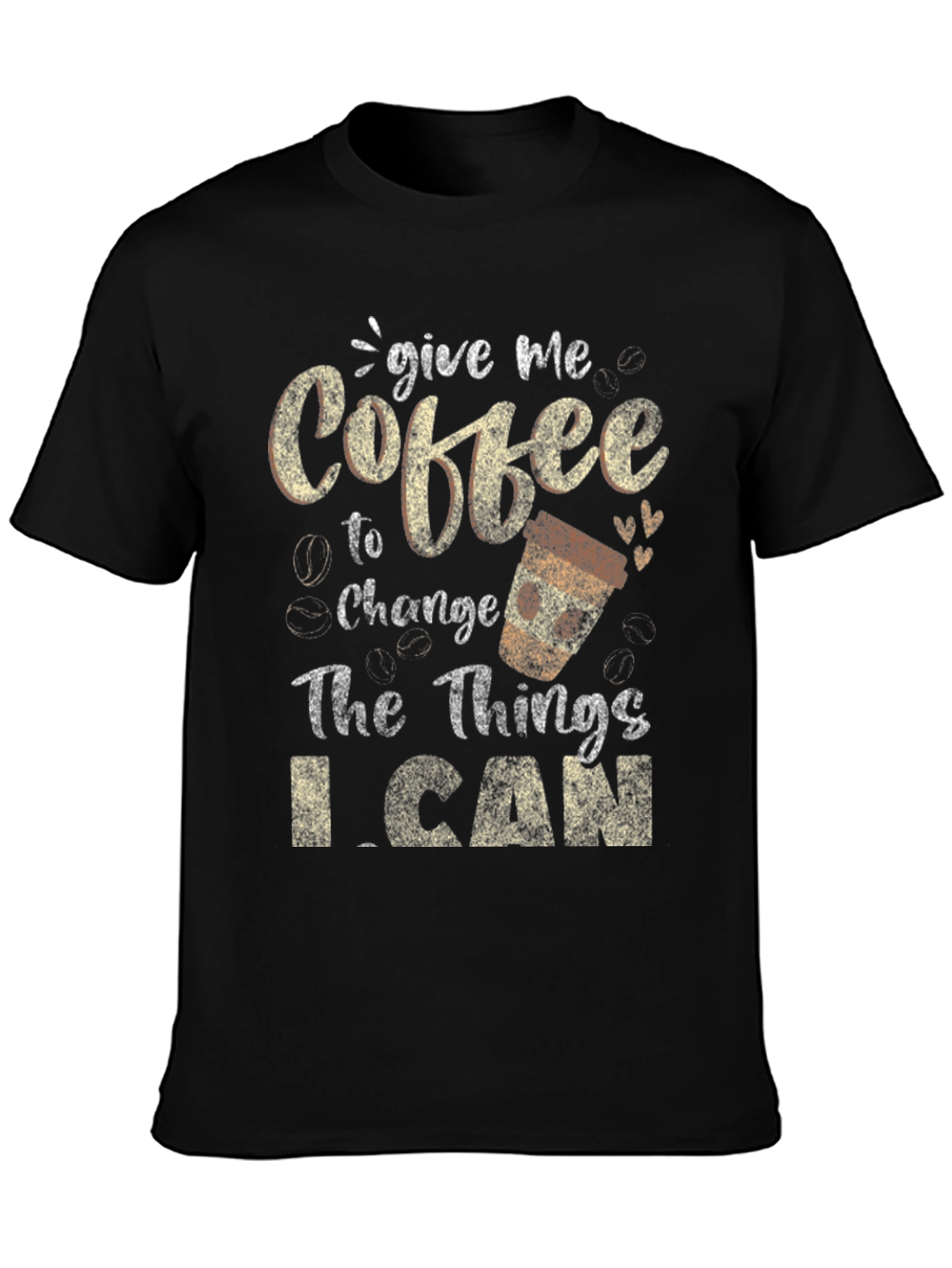 Coffee Change Things Graphic Tee - Black