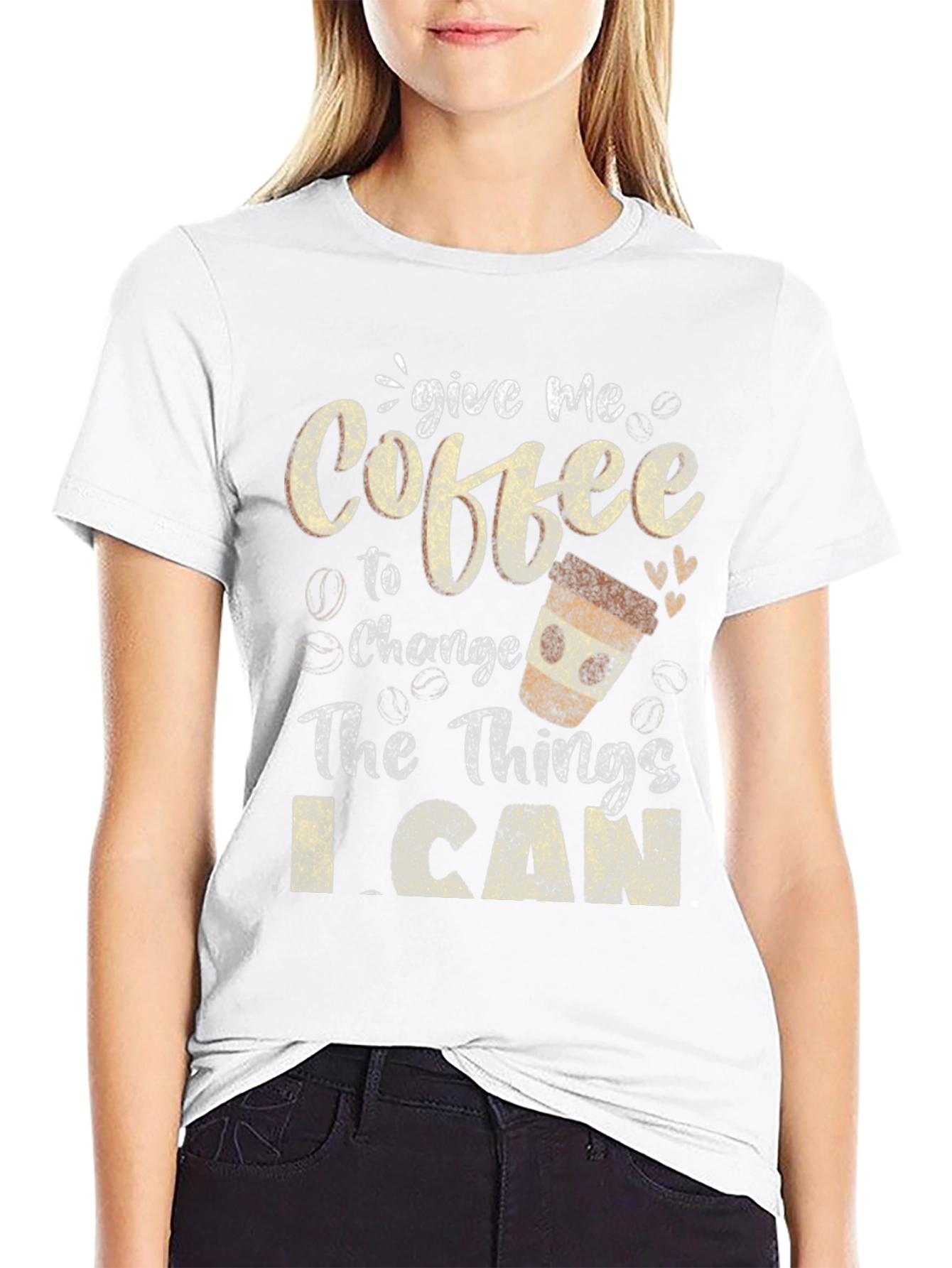 Coffee Change Things Graphic Tee - Black