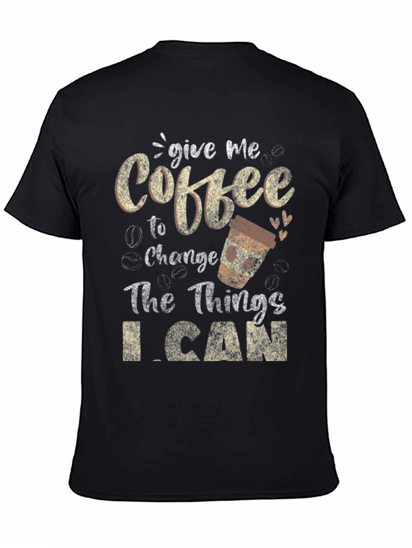 Coffee Change Things Graphic Tee - Black