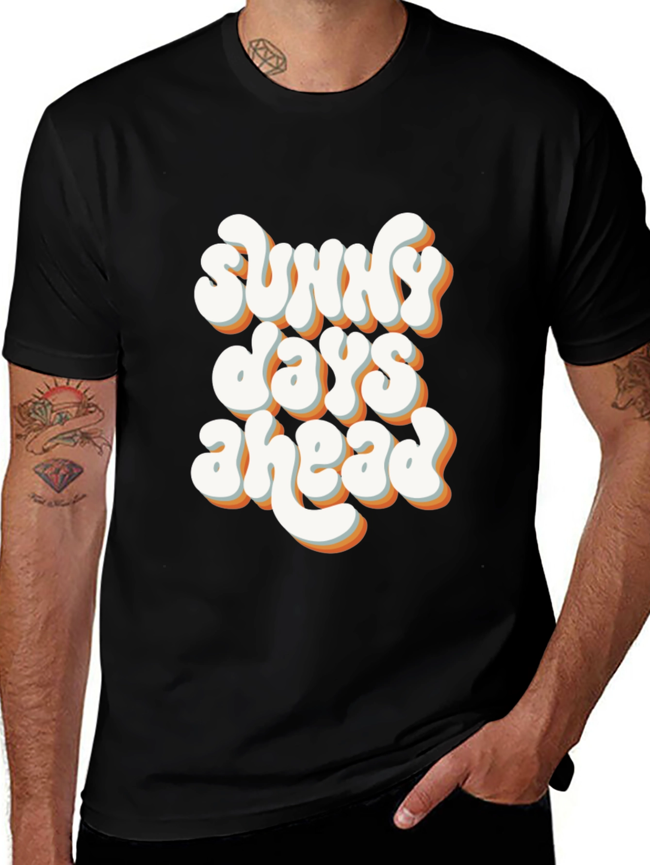 Sunny Days Ahead Graphic Tee - Black