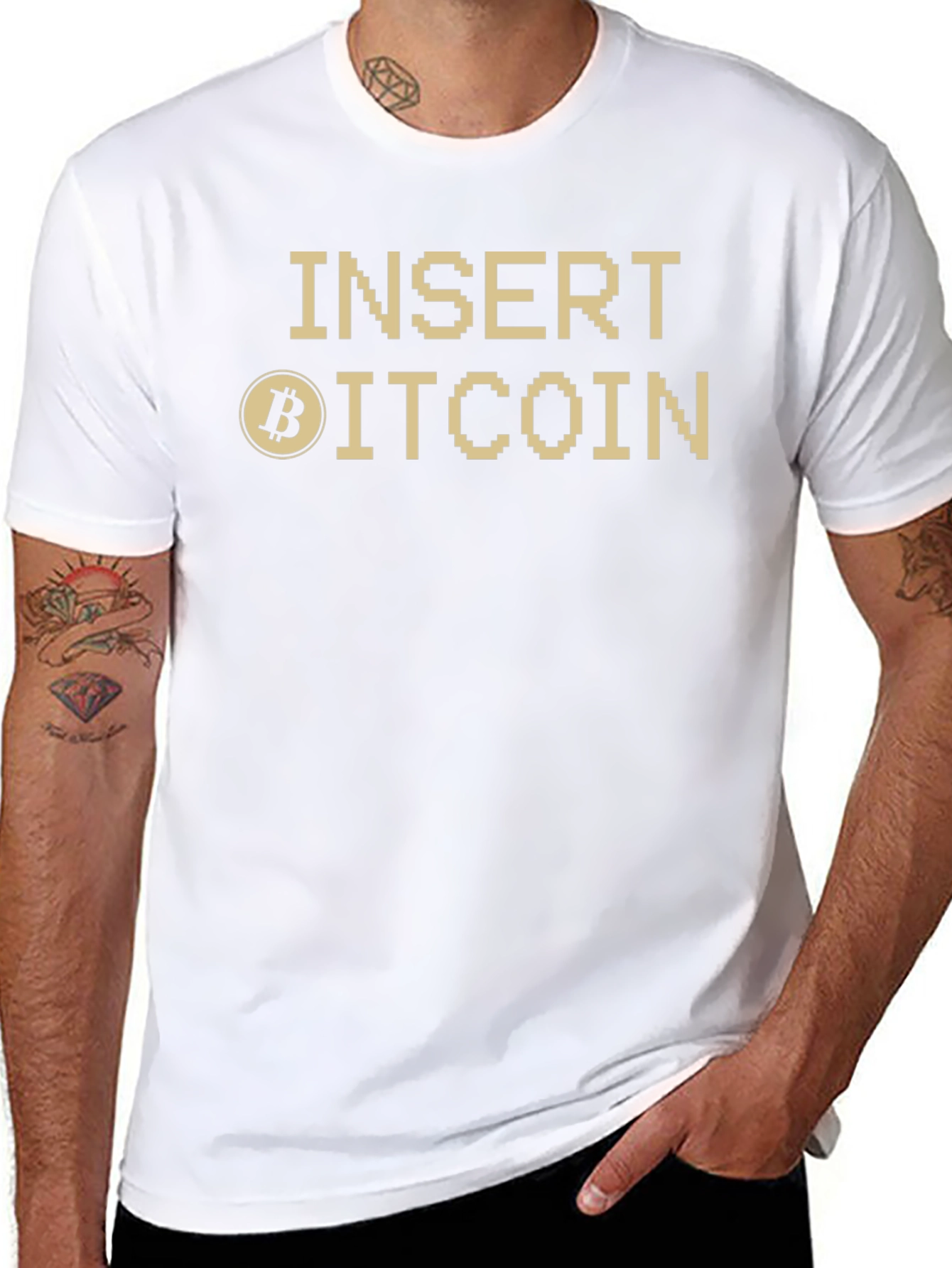 Insert Bitcoin T-Shirt - Cryptocurrency Style