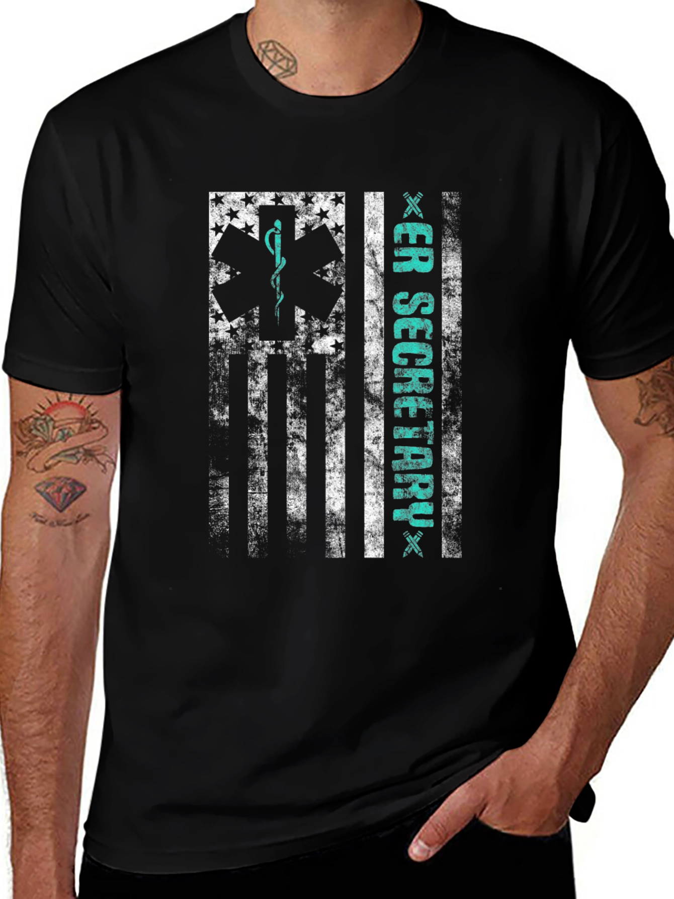 ER Secretary American Flag T-Shirt