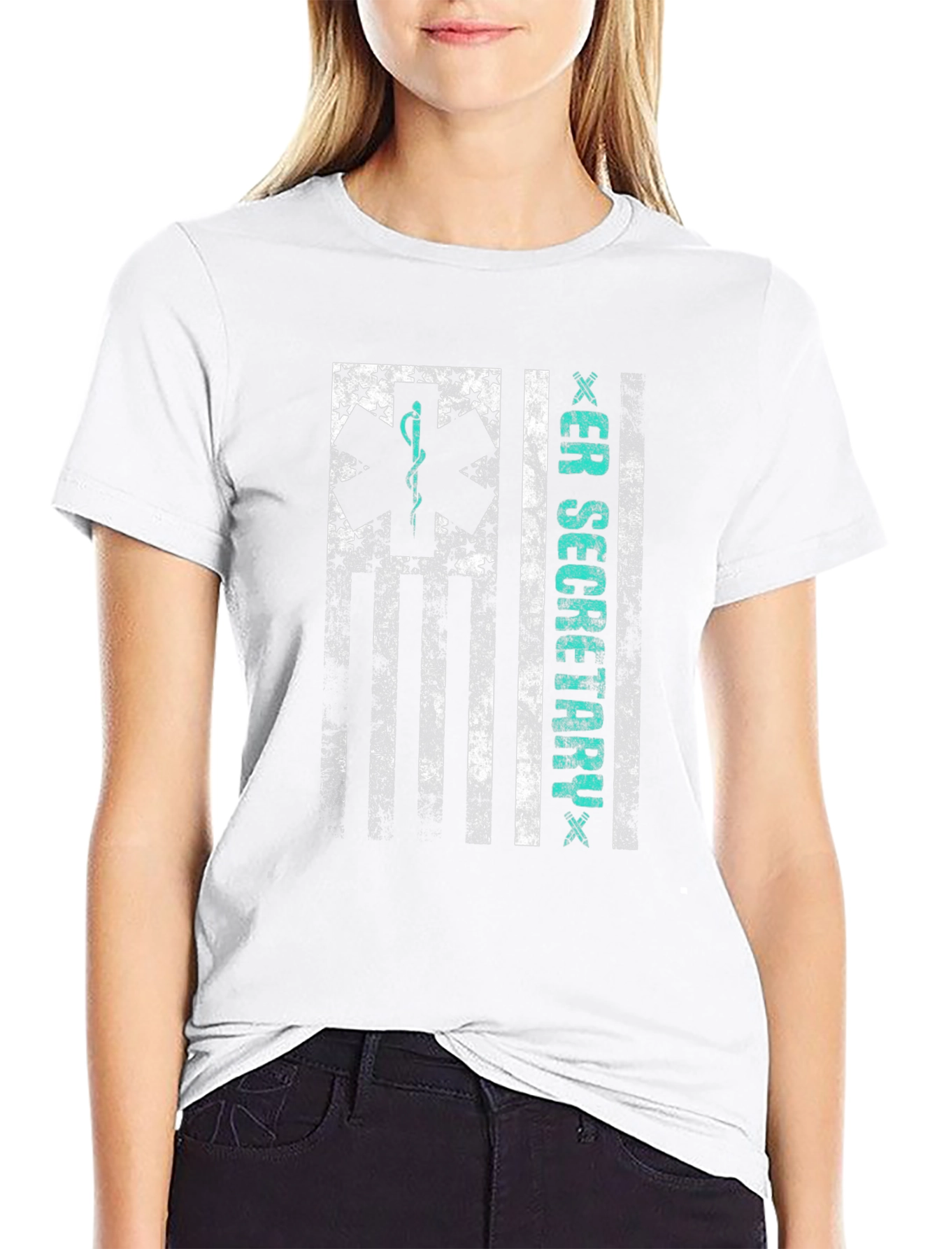ER Secretary American Flag T-Shirt