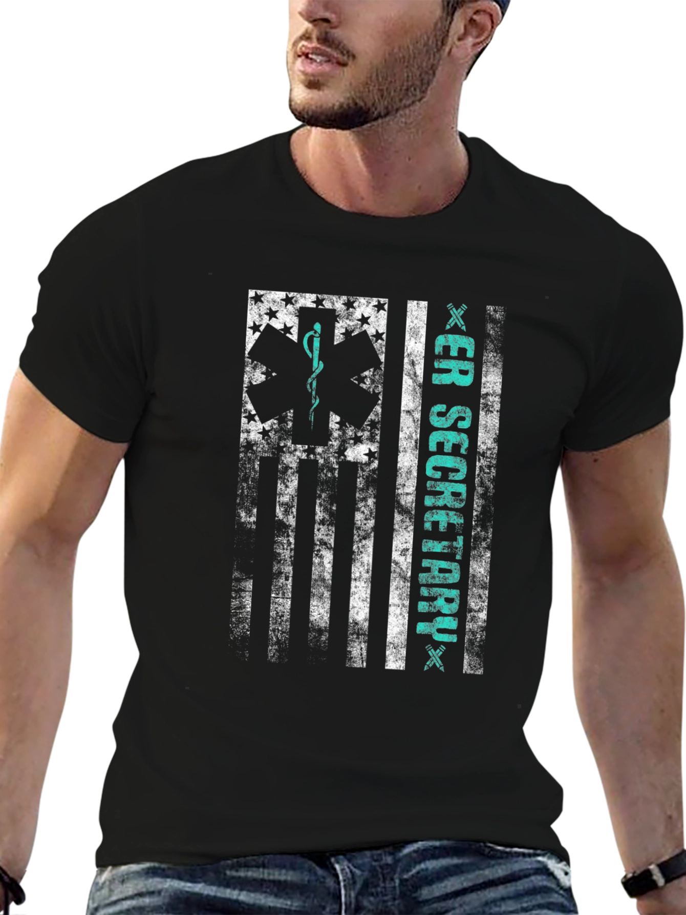 ER Secretary American Flag T-Shirt