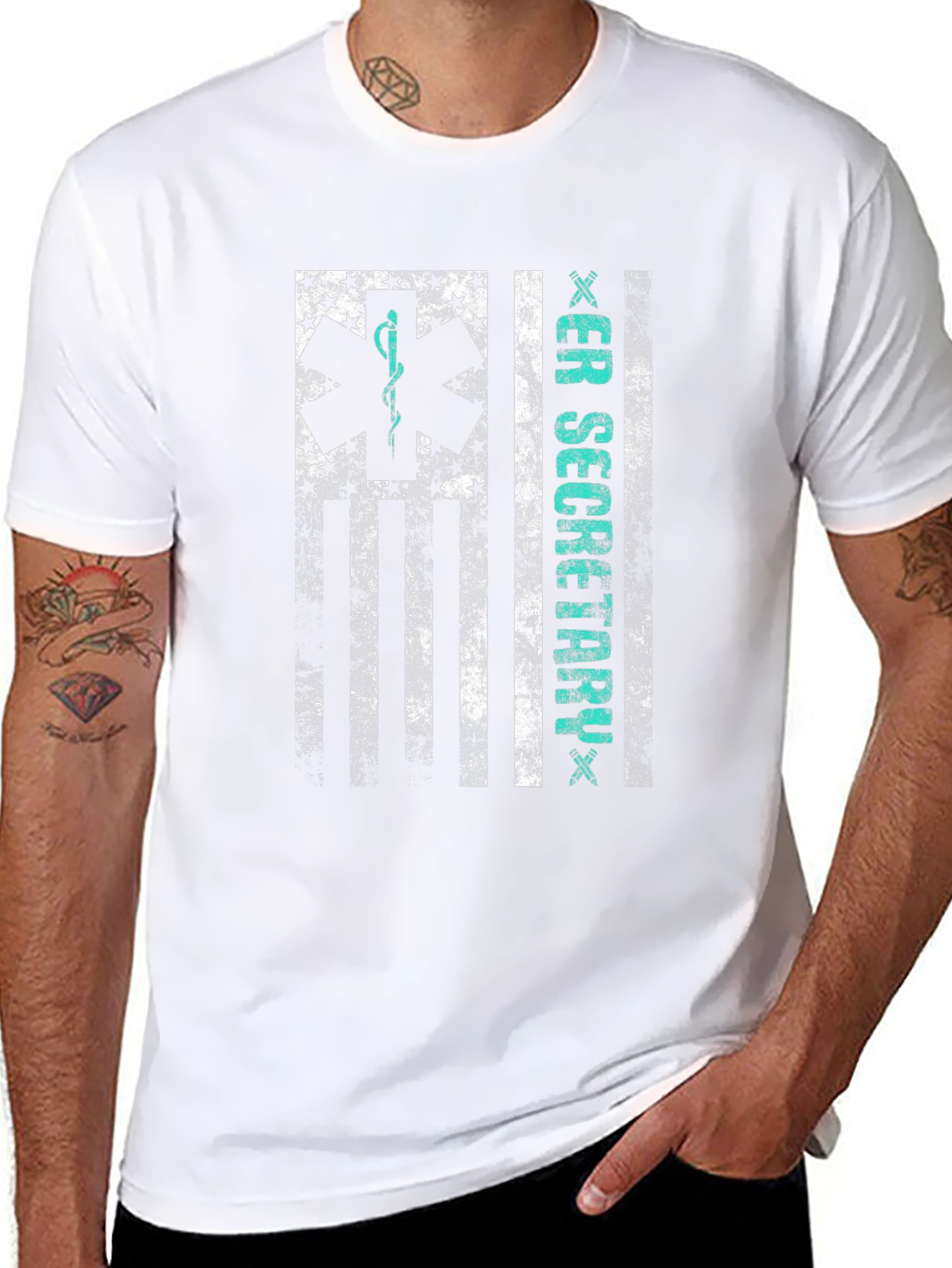 ER Secretary American Flag T-Shirt