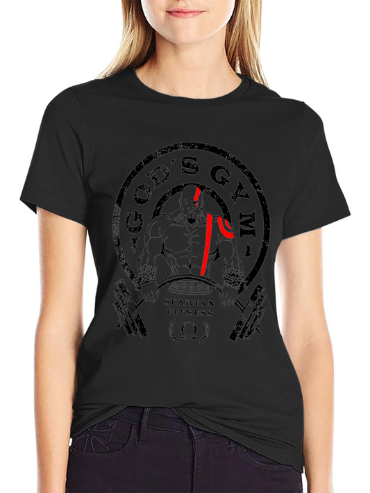 Gods Gym Spartan Fitness Black T-Shirt