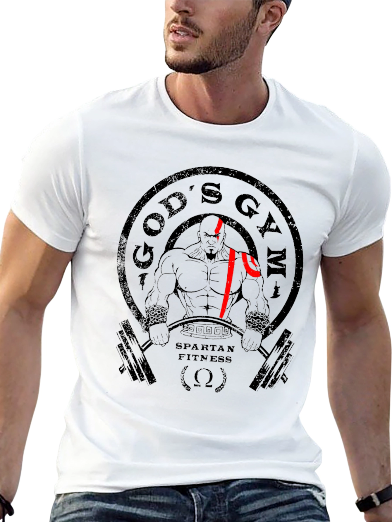 Gods Gym Spartan Fitness Black T-Shirt