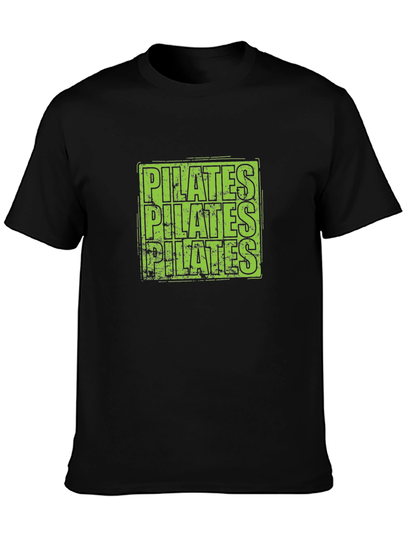 Pilates Graphic Tee - Black Cotton T-Shirt