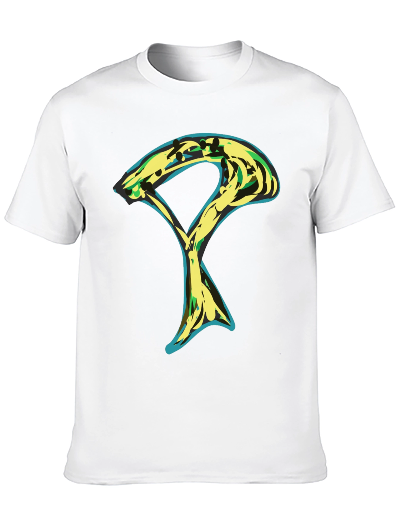 Abstract Graphic Tee - Stylish Mens Black T-Shirt