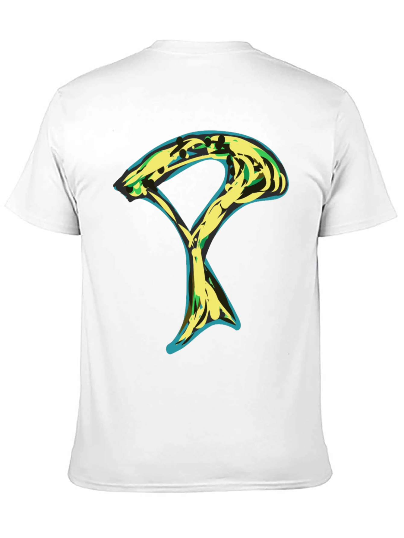 Abstract Graphic Tee - Stylish Mens Black T-Shirt