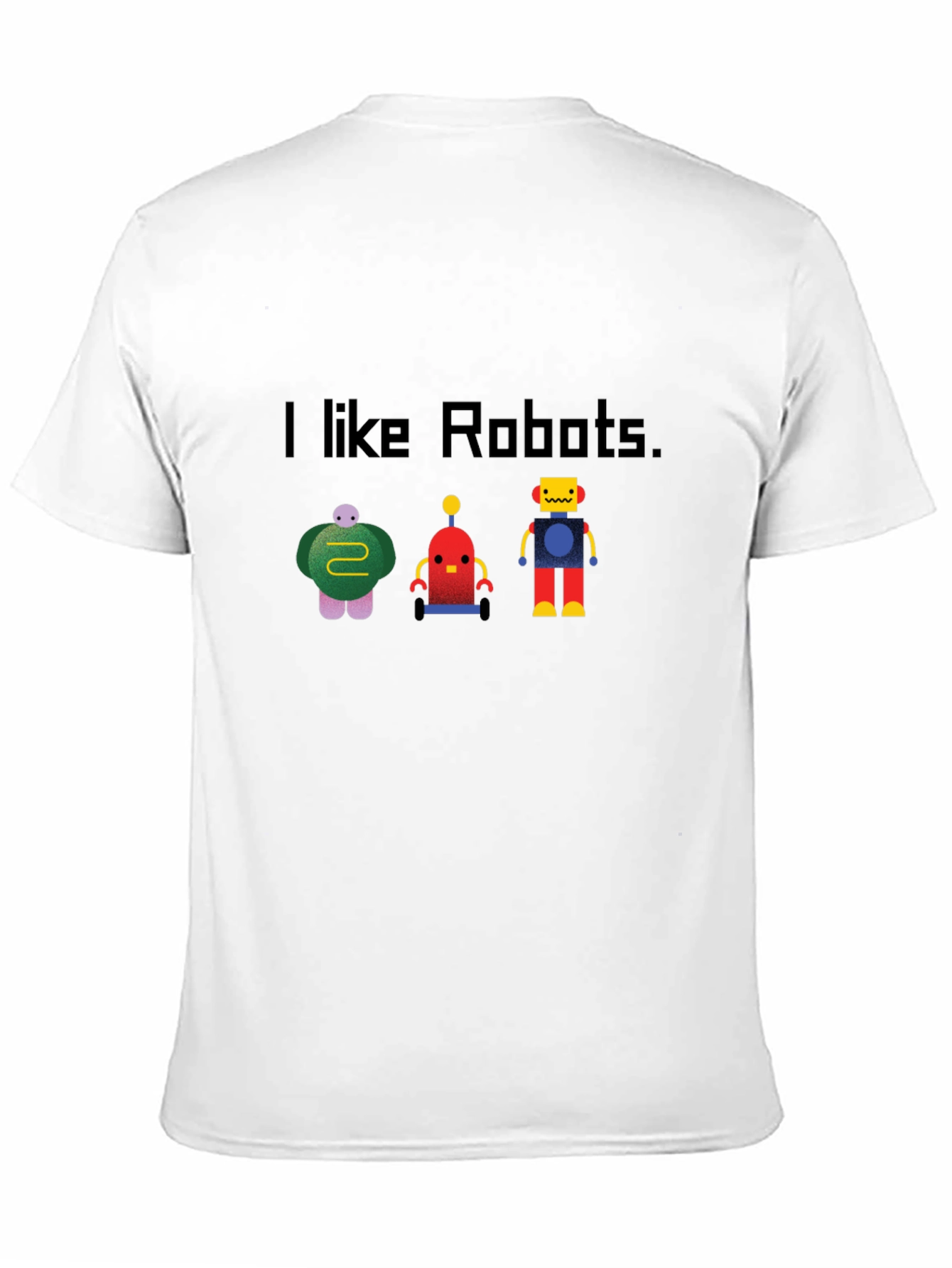 I Like Robots Black Graphic Tee