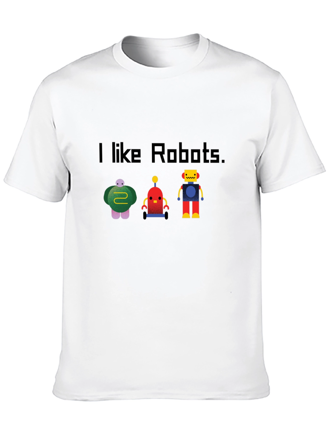 I Like Robots Black Graphic Tee
