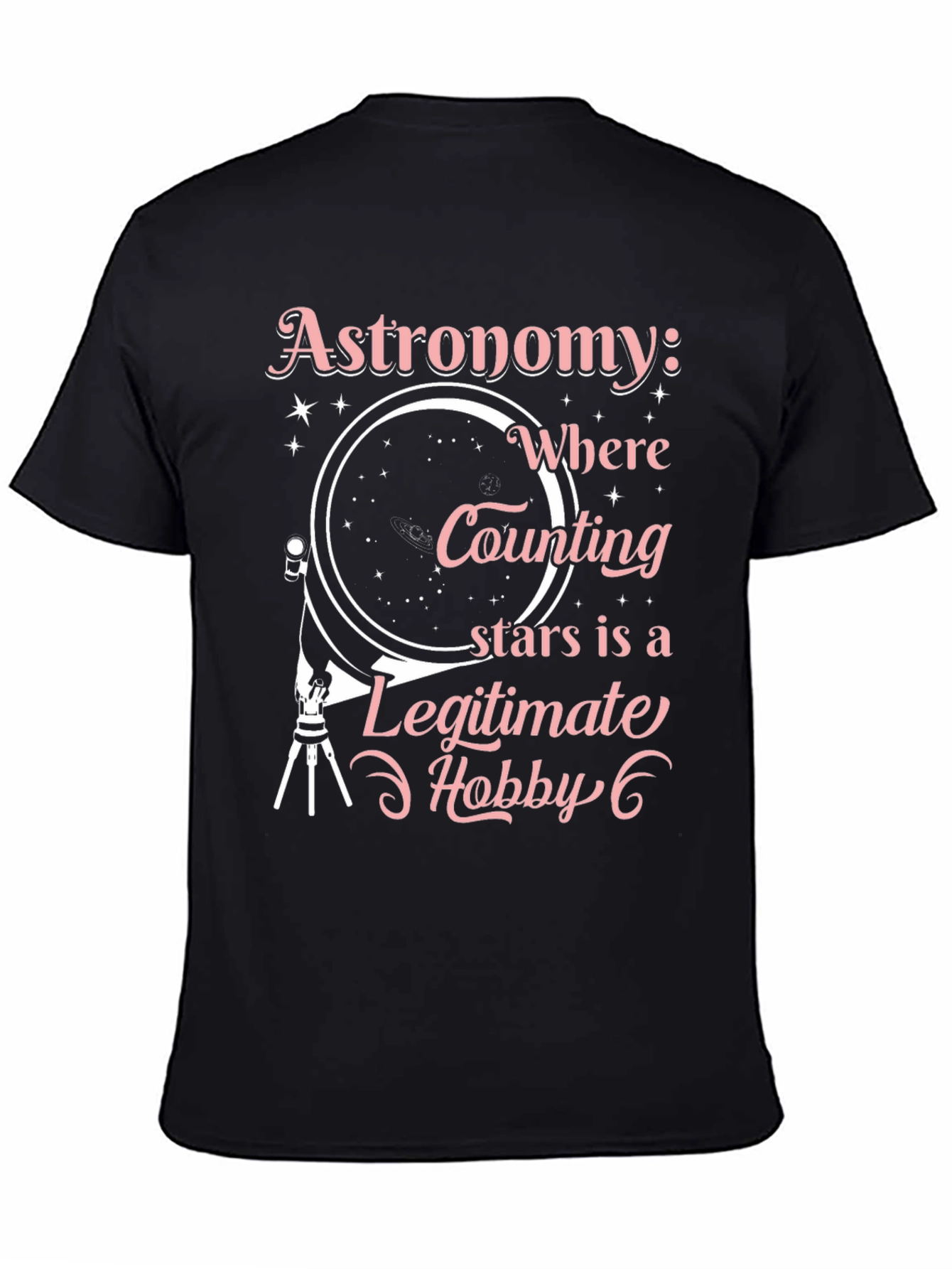 Astronomy Hobby Black T-Shirt