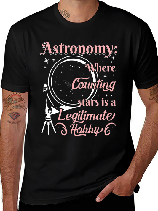 Astronomy Hobby Black T-Shirt