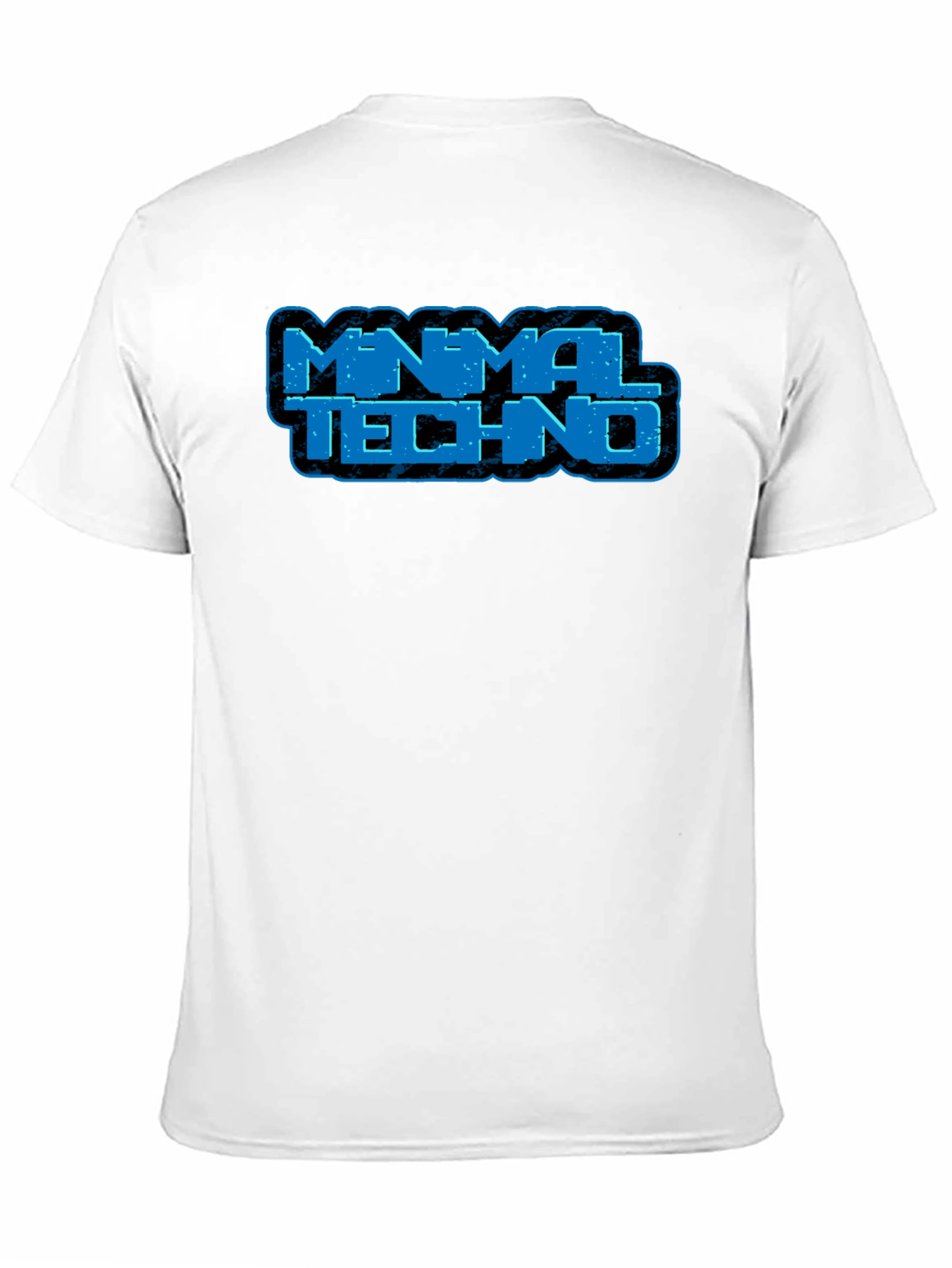 Minimal Techno Graphic Tee - Black Cotton T-Shirt