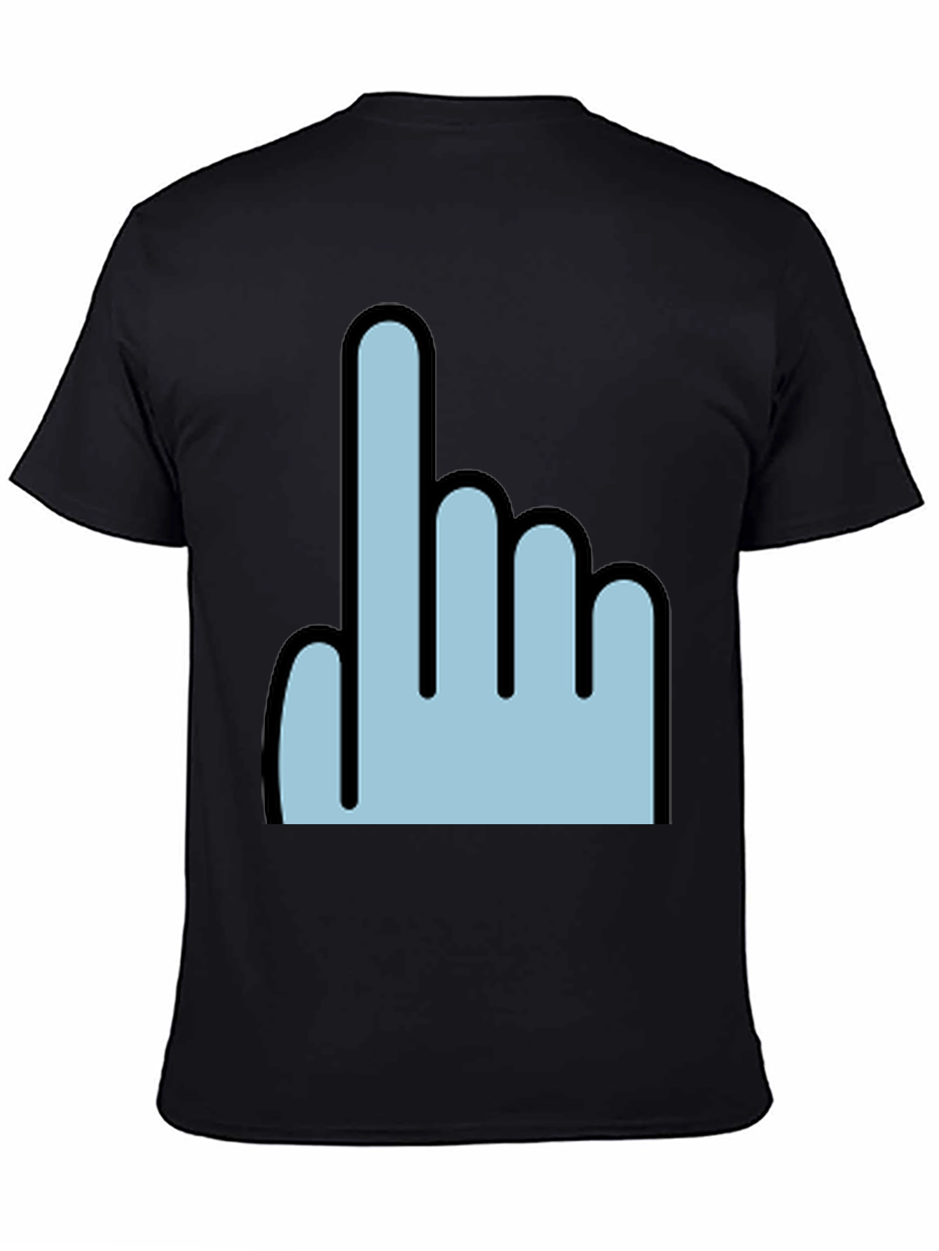 Pointing Finger Graphic Tee - Trendy Black T-Shirt