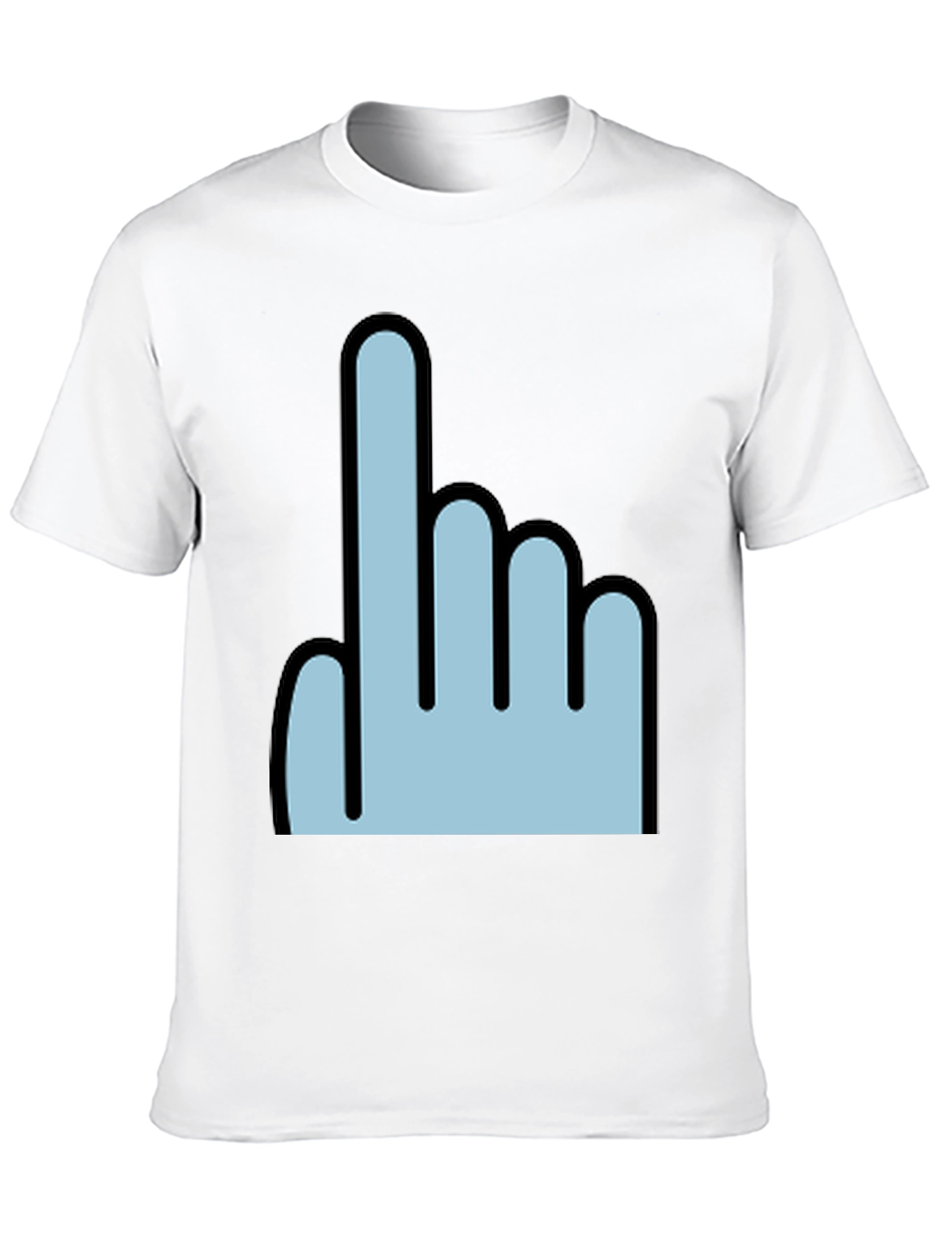 Pointing Finger Graphic Tee - Trendy Black T-Shirt