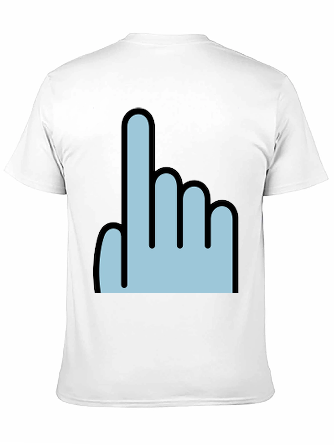 Pointing Finger Graphic Tee - Trendy Black T-Shirt