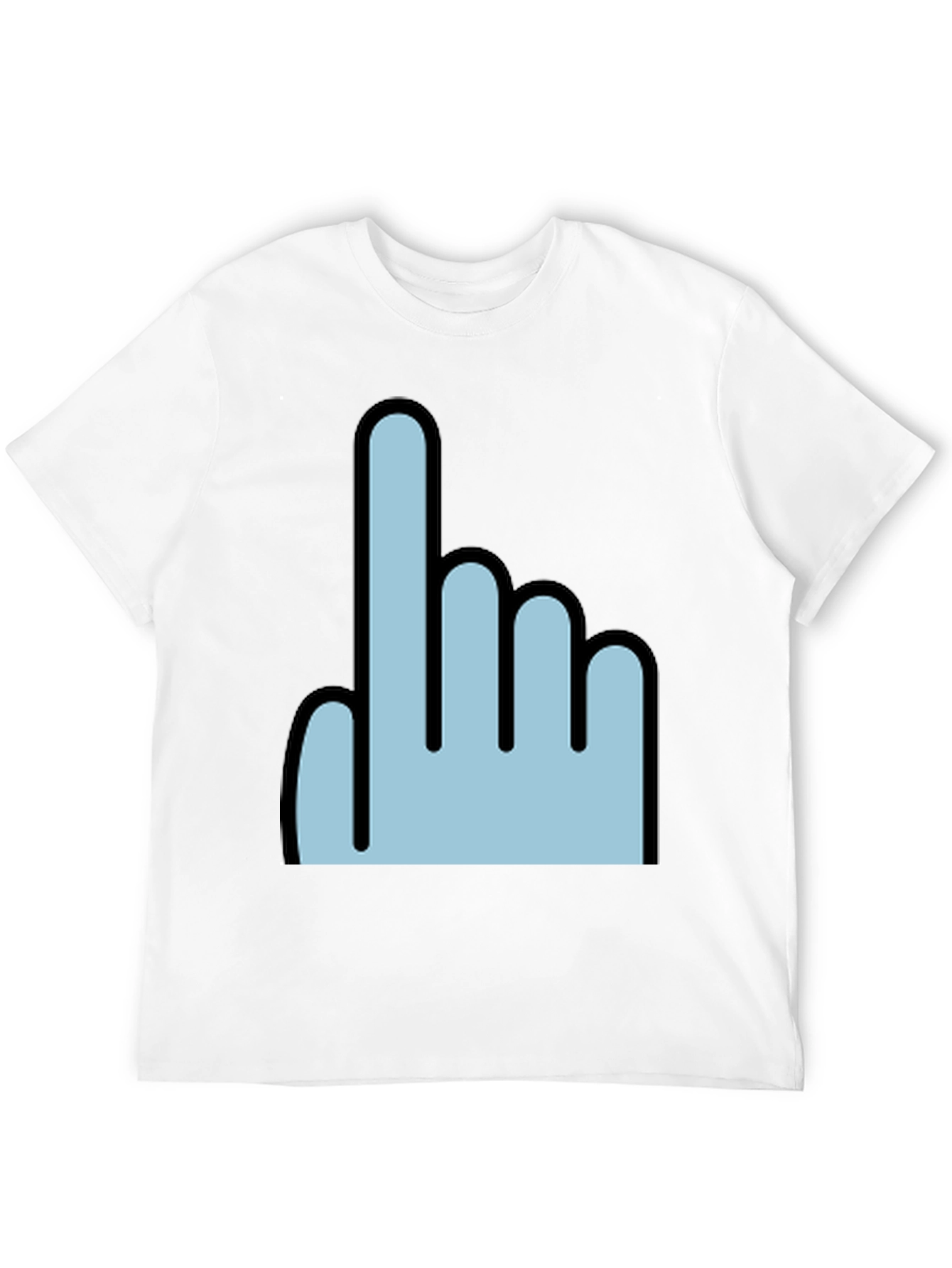 Pointing Finger Graphic Tee - Trendy Black T-Shirt