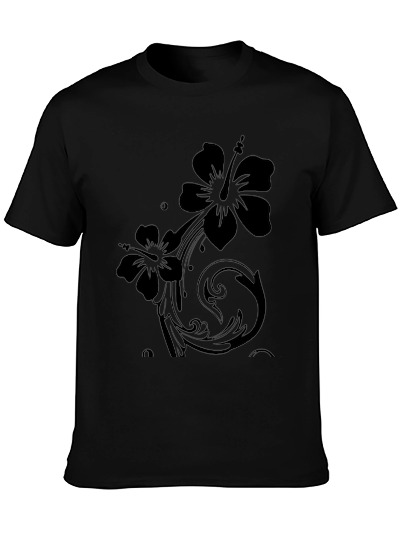 Black Floral Graphic T-Shirt