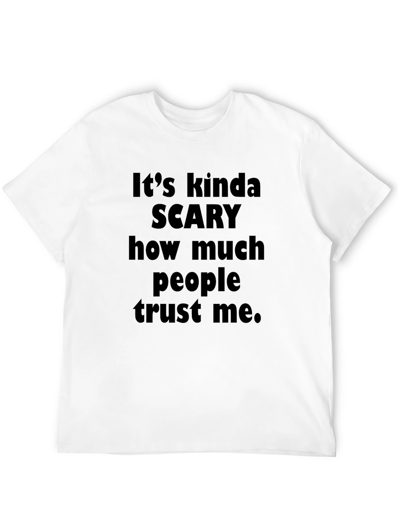 Funny Scary Trust Me Black Graphic Tee
