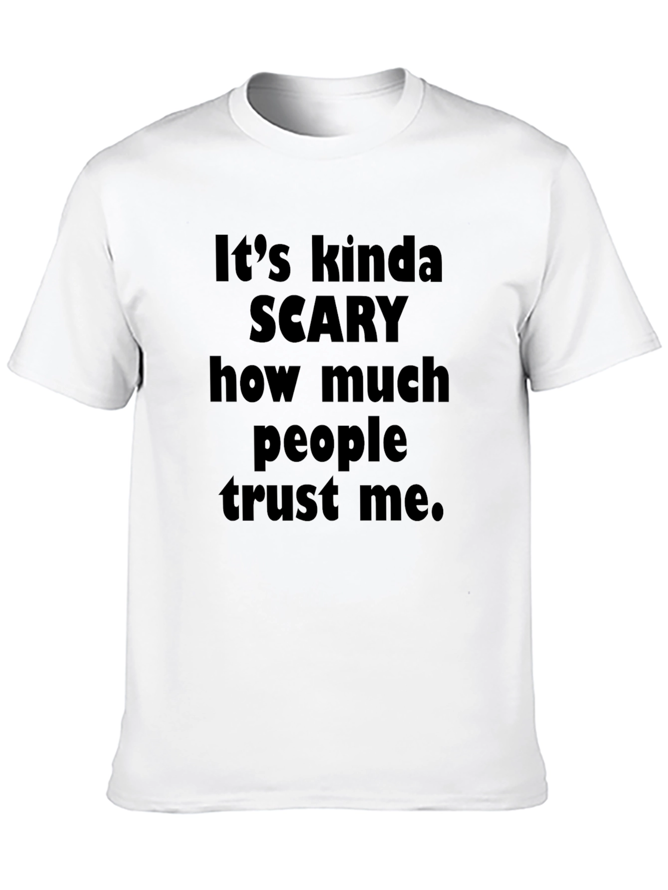 Funny Scary Trust Me Black Graphic Tee