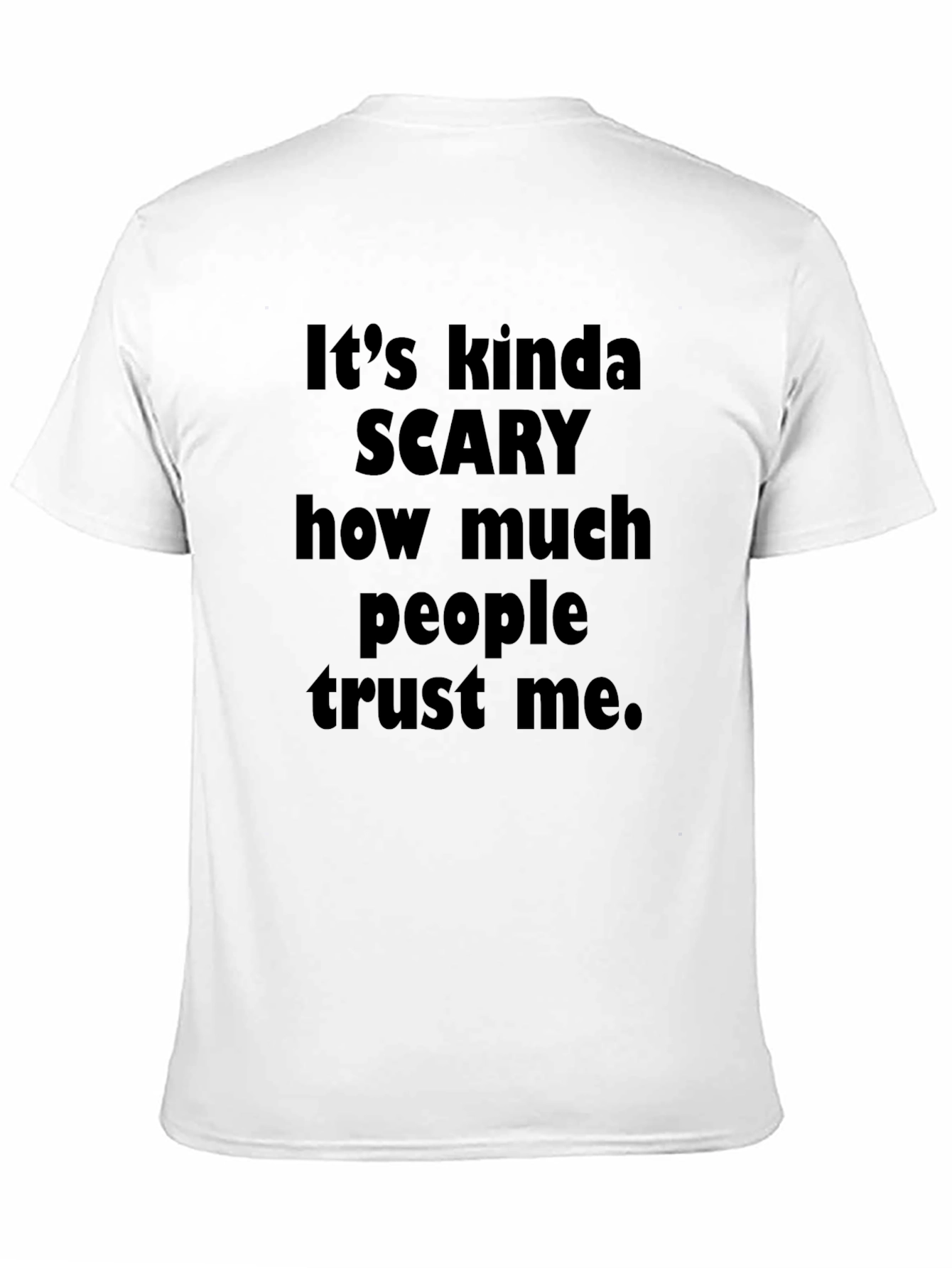 Funny Scary Trust Me Black Graphic Tee