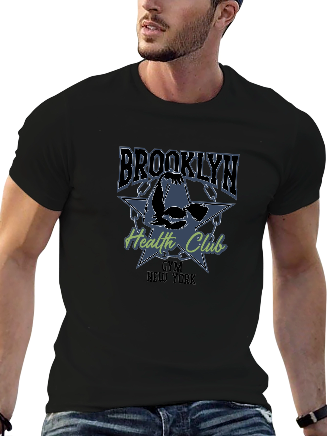 Brooklyn Gym Health Club Black T-Shirt
