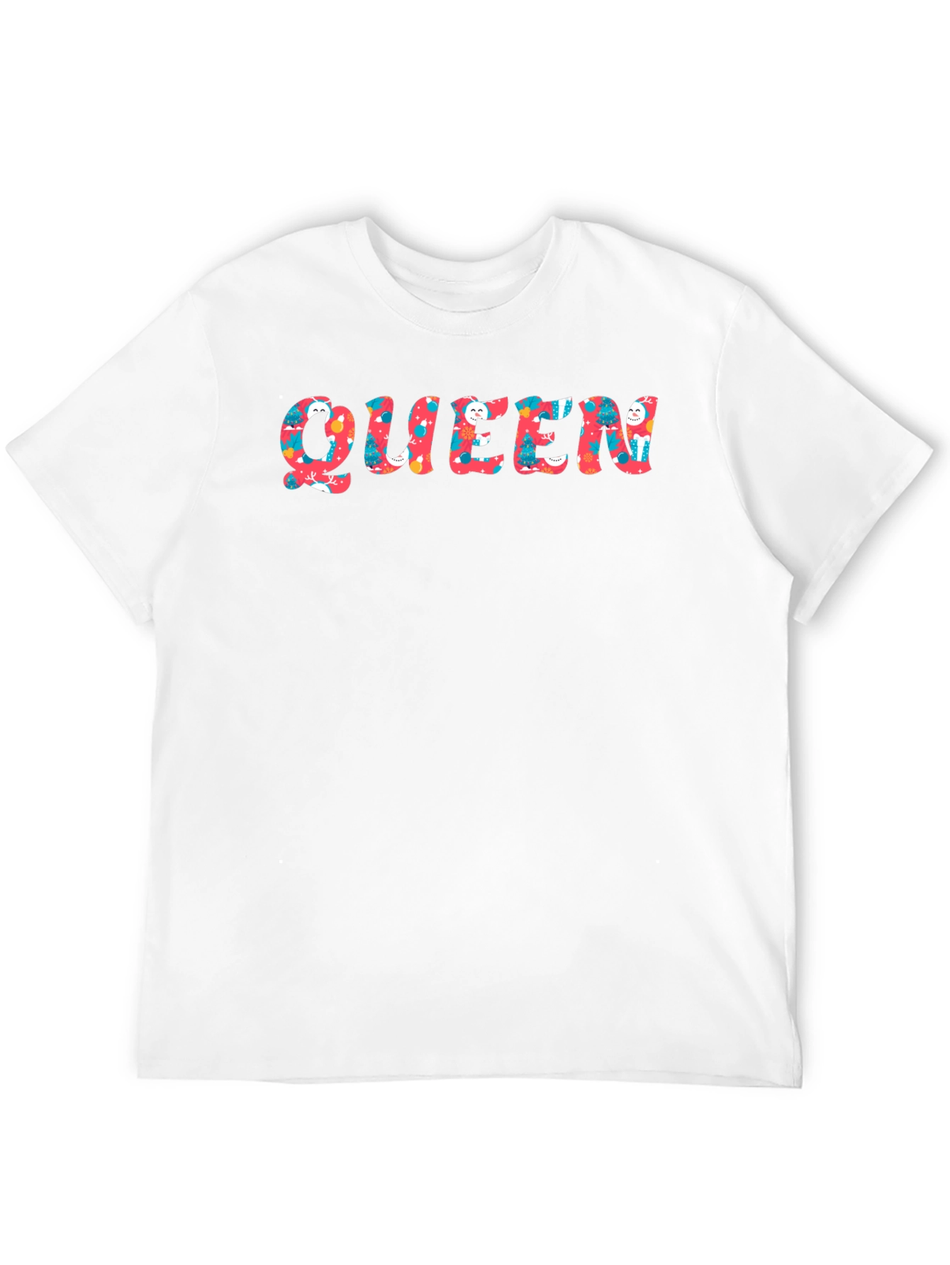 Queen Holiday Patterned Graphic Tee