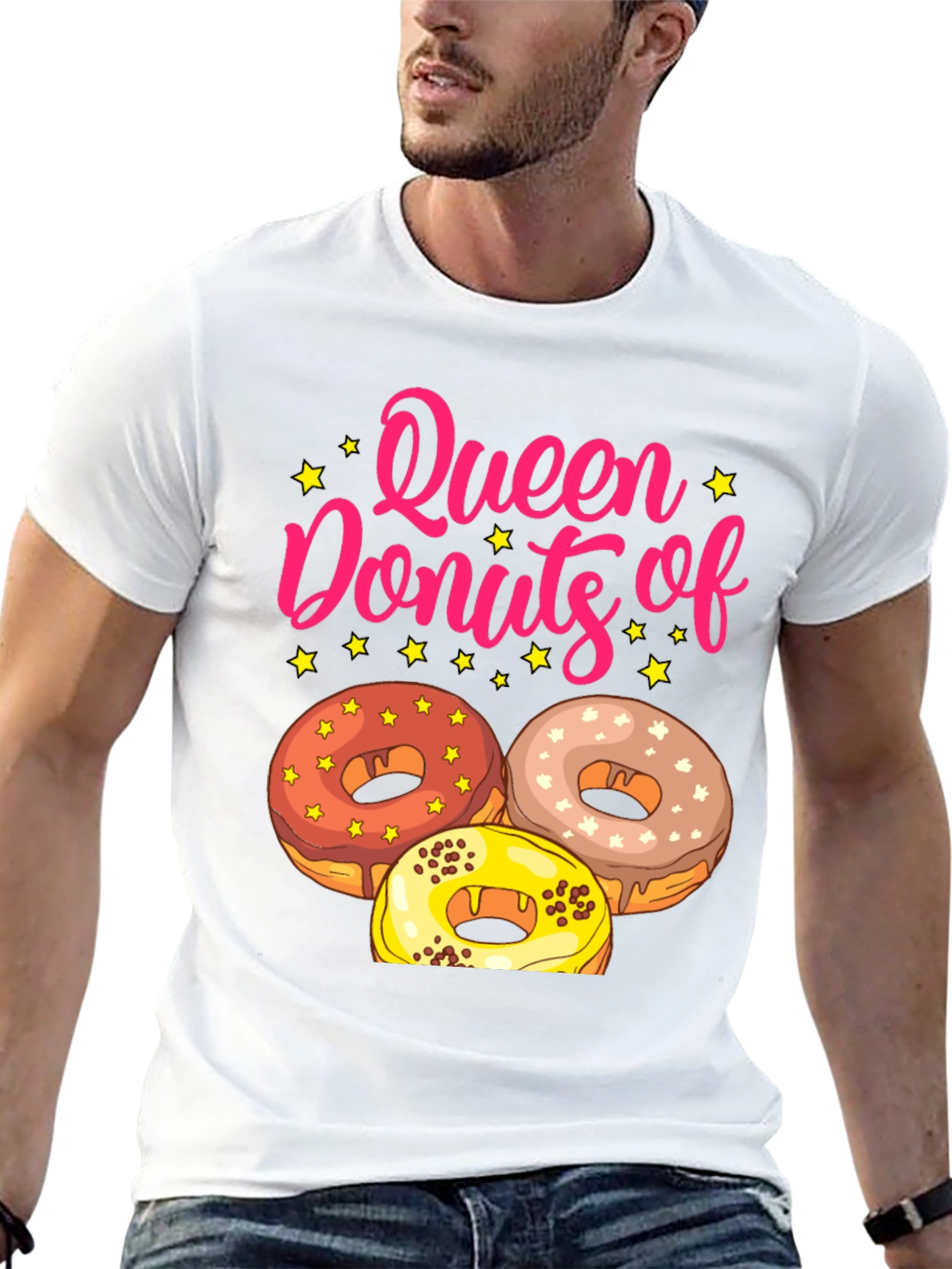 Queen of Donuts T-Shirt Funny Dessert Tee
