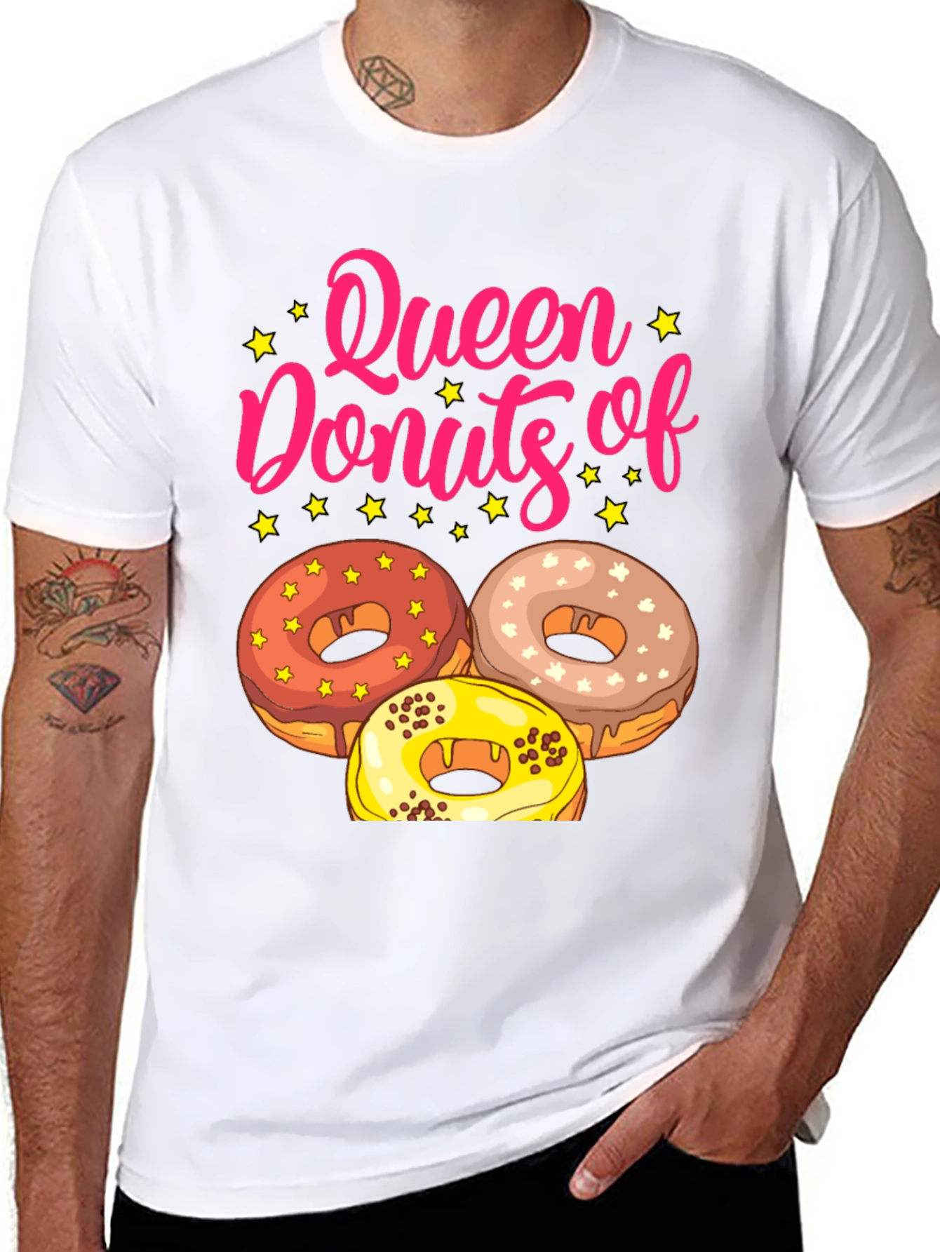 Queen of Donuts T-Shirt Funny Dessert Tee