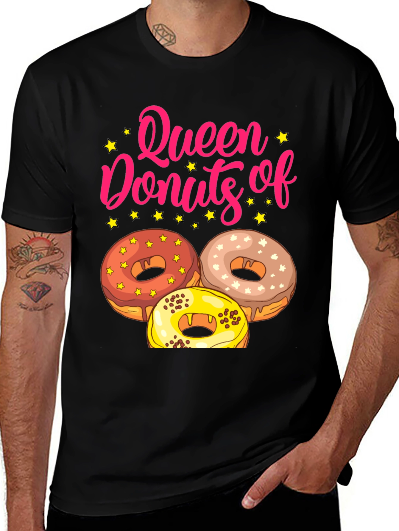Queen of Donuts T-Shirt Funny Dessert Tee