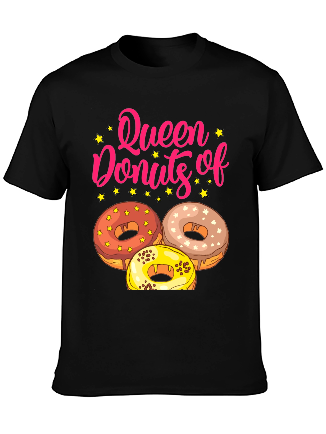 Queen of Donuts T-Shirt Funny Dessert Tee