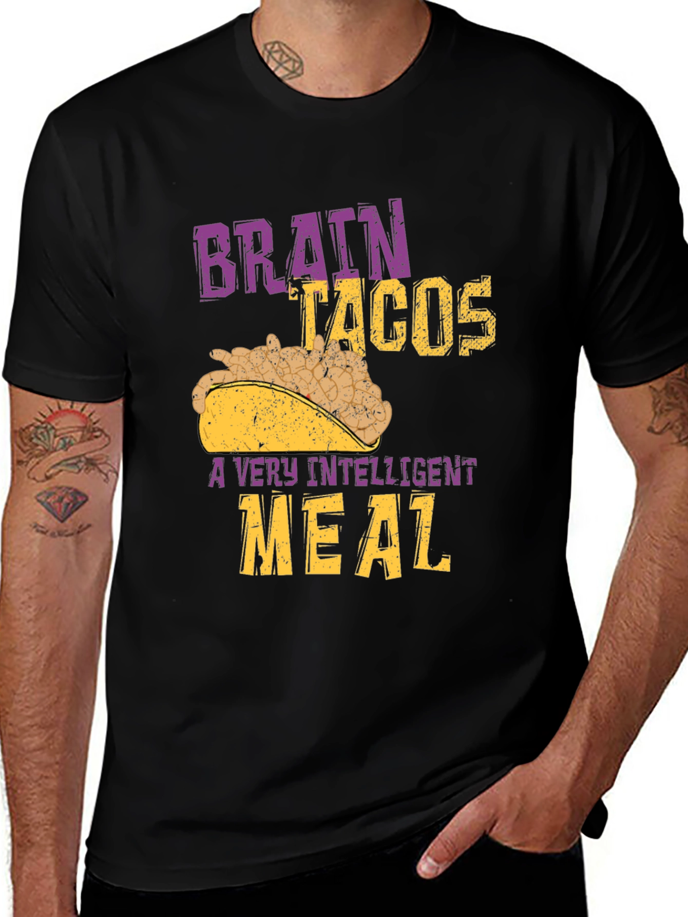 Brain Tacos T-Shirt - Intelligent Meal