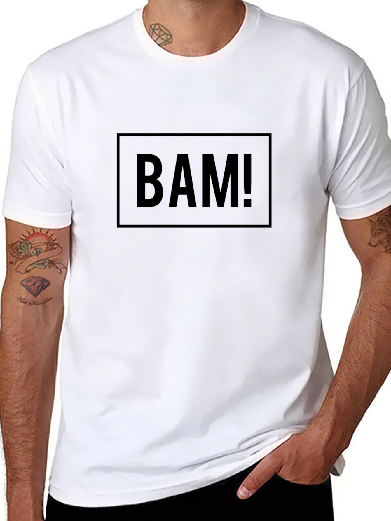 Black BAM! Graphic Tee - Bold Statement Shirt