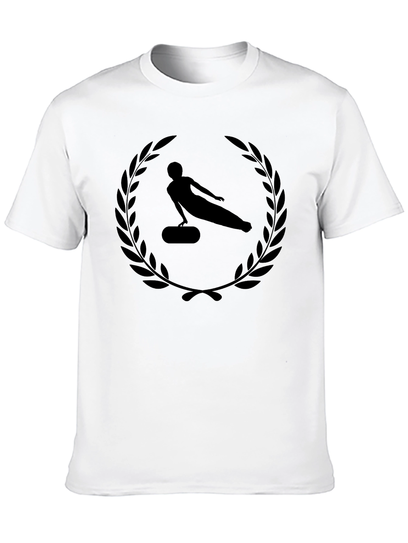Mens Black Gymnastics Laurel Wreath Graphic Tee