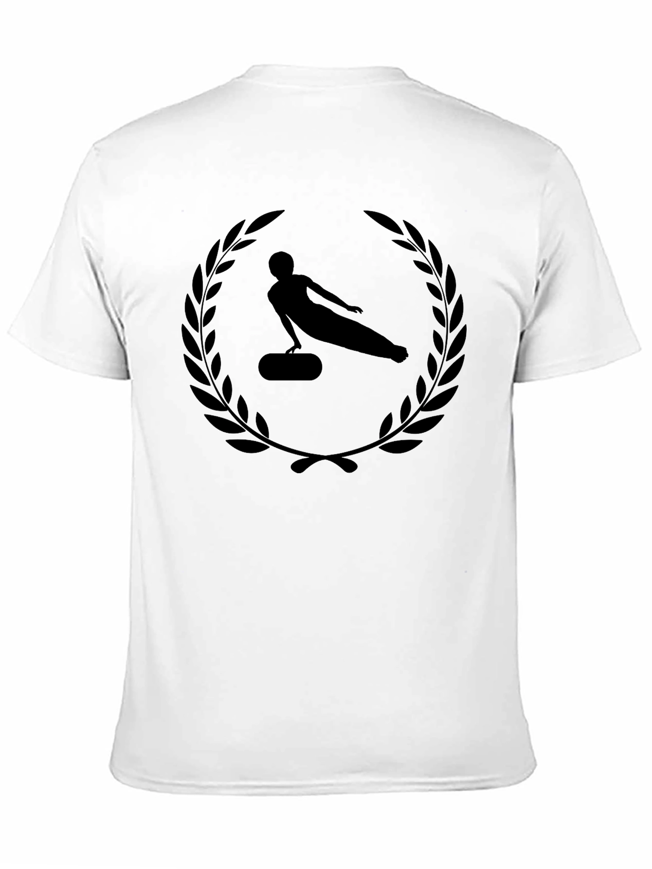 Mens Black Gymnastics Laurel Wreath Graphic Tee